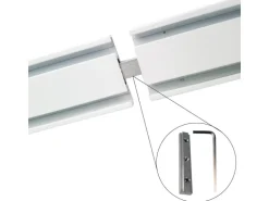 Bestlivings Vorhangschiene 300 cm Aluminium Weiß 2 Lauf / 120 cm & 2 x 90 cm
