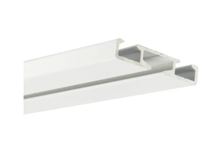 Bestlivings Vorhangschiene Aluminium Weiß 1 bis 2 Lauf 120 cm