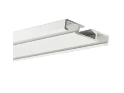Bestlivings Vorhangschiene Aluminium Weiß 1 bis 2 Lauf 120 cm