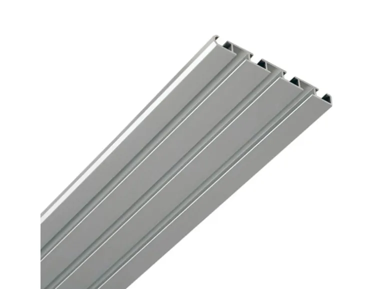 Bestlivings Vorhangschiene Aluminium Silber 3 bis 4 Lauf 120 cm
