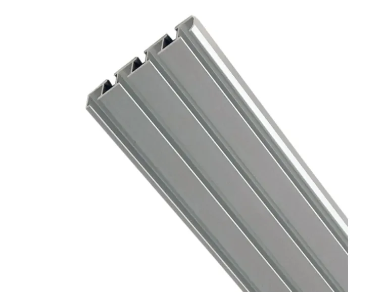 Bestlivings Vorhangschiene Aluminium Silber 3 bis 4 Lauf 120 cm