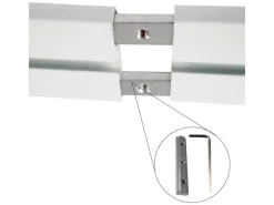 Bestlivings Vorhangschiene Aluminium 120 cm Weiß 1 Lauf
