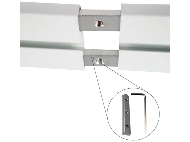 Bestlivings Vorhangschiene Aluminium 120 cm Weiß 1 Lauf