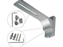 Bestlivings Wandträger für Aluminium Vorhangschiene Silber 3 bis 4 Lauf