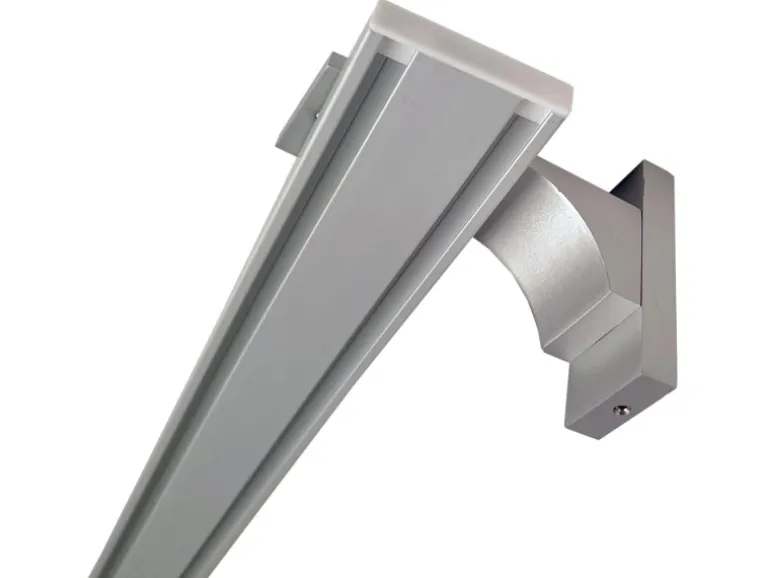 Bestlivings Wandträger für Aluminium Vorhangschiene Silber 1 bis 2 Lauf