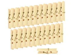 Bestlivings Wäscheklammern Bambus 6 cm 96 Stück