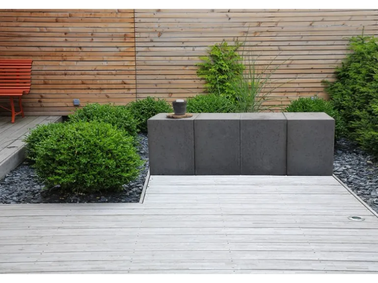 Beton U-Stein Grau 40 cm x 50 cm x 40 cm