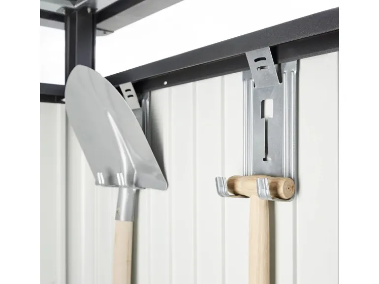 Biohort Metall-Gerätehaus HighLine Dunkelgrau-Metallic 4,6 m² Doppeltür