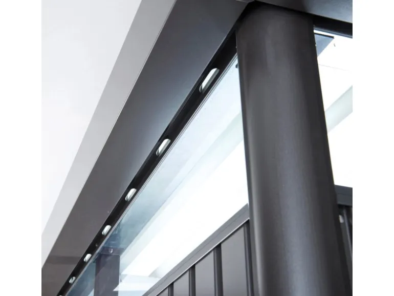 Biohort Metall-Gerätehaus HighLine Dunkelgrau-Metallic 4,6 m² Doppeltür