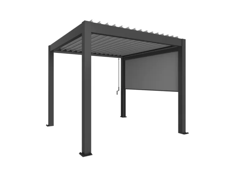 Biohort Sonnenschutzrollo zu Pergola 10 x 235 x 364 cm Dunkelgrau-Metallic