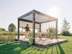 Biohort Sonnenschutzrollo zu Pergola 10 x 235 x 364 cm Dunkelgrau-Metallic