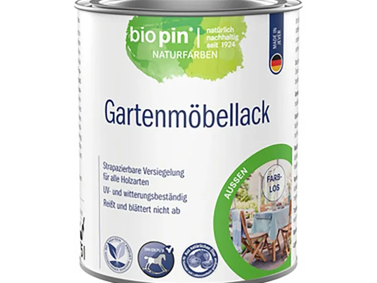 Biopin Gartenmöbellack farblos glänzend 750 ml
