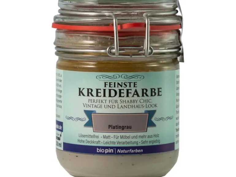 Biopin Kreidefarbe Platingrau matt 325 ml