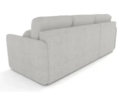 Björn&Schiller Ecksofa mit Schlaffunktion und Bettkasten 212x92x142 cm Waschbarer Bezug Grau