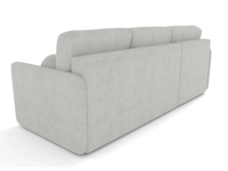 Björn&Schiller Ecksofa mit Schlaffunktion und Bettkasten 212x92x142 cm Waschbarer Bezug Grau