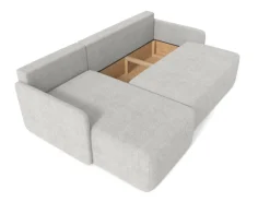 Björn&Schiller Ecksofa mit Schlaffunktion und Bettkasten 212x92x142 cm Waschbarer Bezug Grau