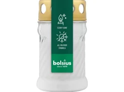 Bolsius Grablaterne Twist Ø 6,3 cm x 11 cm Weiß