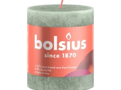 Bolsius Rustik-Kerze Shine Ø 6,8 cm x 8 cm Jadegrün