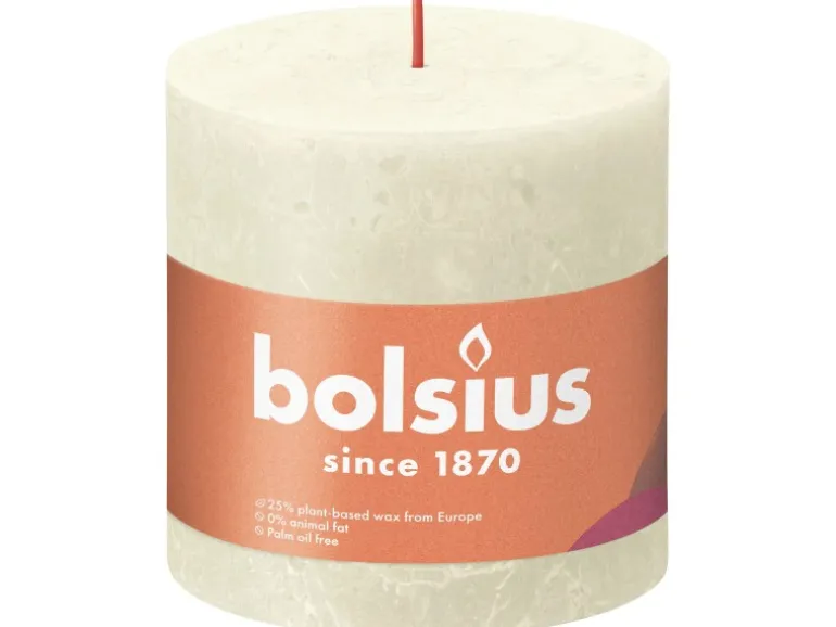 Bolsius Rustik-Kerze Shine 100/100 mm Weiche Perle