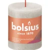 Bolsius Rustik-Kerze Shine 80/68 mm Sandgrau