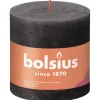 Bolsius Rustik-Kerze Shine 100/100 mm Stürmisches Grau
