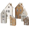 Boltze Deko-Aufsteller Houses 3er Set 2-fach Sortiert Mehrfarbig