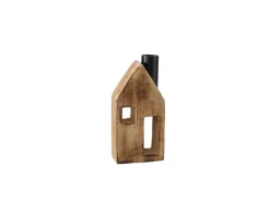 Boltze Home Deko-Aufsteller Häusle Klein 16 cm x 4 cm x 7,5 cm Natur