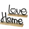 Boltze Home Schriftzug Love Home 2-fach Sortiert 17,7 cm x 30,6 cm Natur-Schwarz