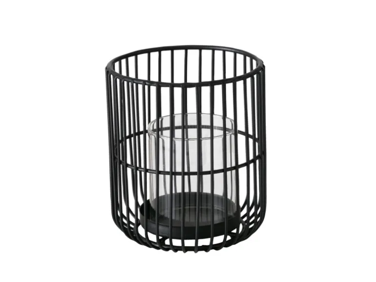 Boltze Home Windlicht Cindy Klein Ø 12 cm x 14 cm Schwarz
