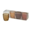 Boltze Home Windlicht Marilu 4-er Set Ø 7,5 cm x 7,5 cm Mehrfarbig