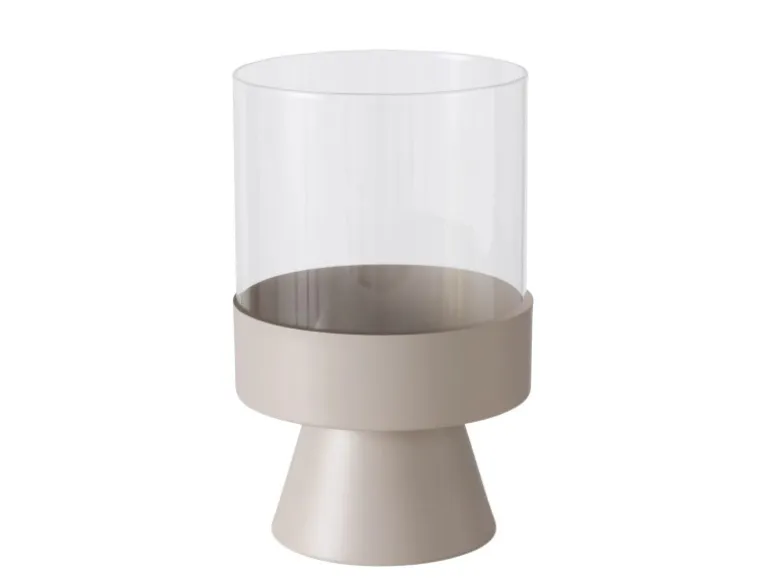 Boltze Home Windlicht Pallas Groß Ø 19 cm x 29 cm Beige