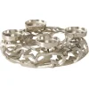 Boltze Kerzenleuchter Sterny Rund 10 cm x 30 cm x 10 cm Silber