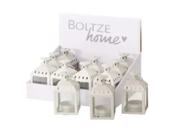 Boltze Laterne Exeter 3-fach Sortiert 10 cm x 6,8 cm x 7,5 cm Grau