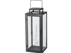 Boltze Laternen-Set Berlin 2 -teilig 50 cm x 20 cm x 20 cm Schwarz