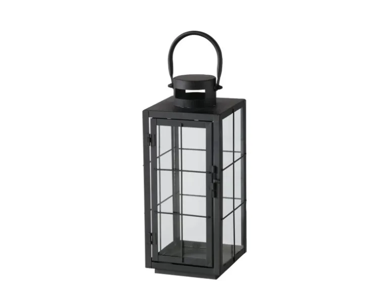 Boltze Laternen-Set Esbjerg 2 -teilig 40 cm x 17,2 cm x 17,2 cm Schwarz