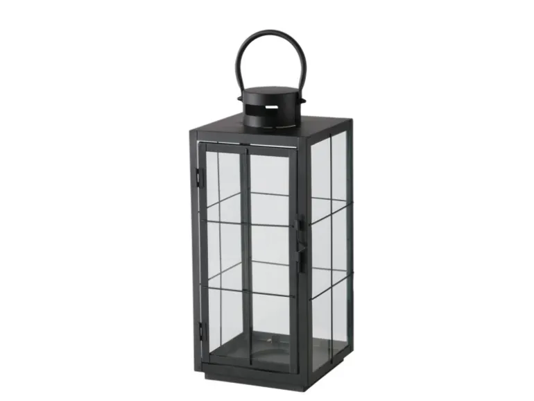 Boltze Laternen-Set Esbjerg 2 -teilig 40 cm x 17,2 cm x 17,2 cm Schwarz