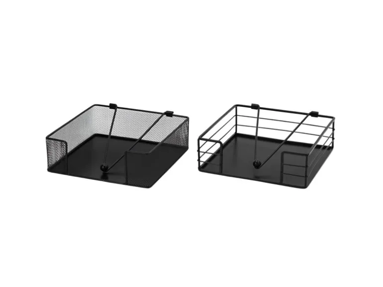 Boltze Serviettenhalter Boran 2-fach Sortiert 6 cm x 19 cm x 19 cm Schwarz