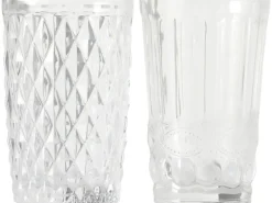 Boltze Trinkglas Aurora 2-fach Sortiert 600 ml Transparent