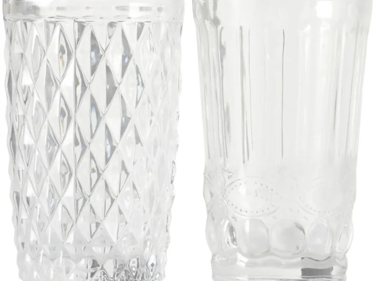 Boltze Trinkglas Aurora 2-fach Sortiert 600 ml Transparent