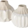 Boltze Vase Malia 2-fach Sortiert 9 cm x Ø 10 cm Beige-Creme
