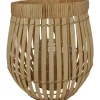 Boltze Windlicht Bambus 22 cm x Ø 21 cm Natur