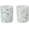 Boltze Windlicht Eukana Klein 2-fach sortiert Ø 7 cm x 8,3 cm Grün