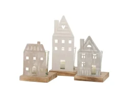 Boltze Windlicht 3-fach sortiert 12 cm x 8 cm