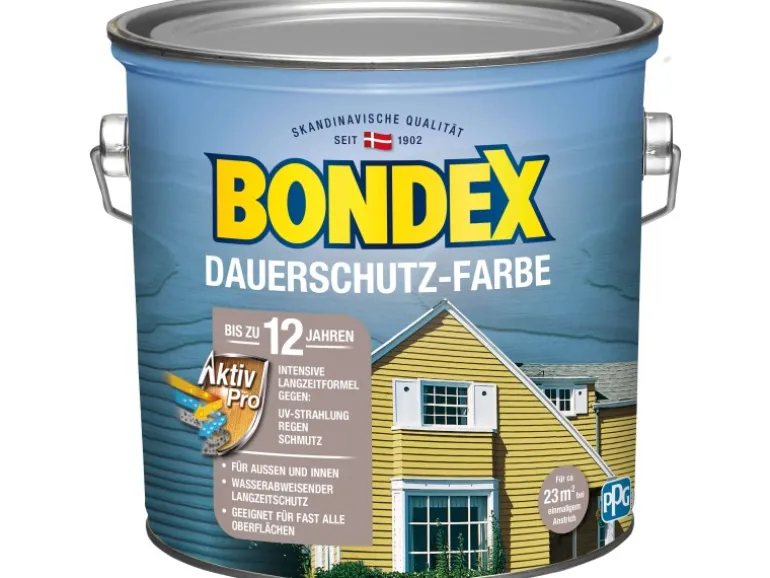 Bondex Dauerschutz-Farbe Moosgrün seidenglänzend 2,5 l