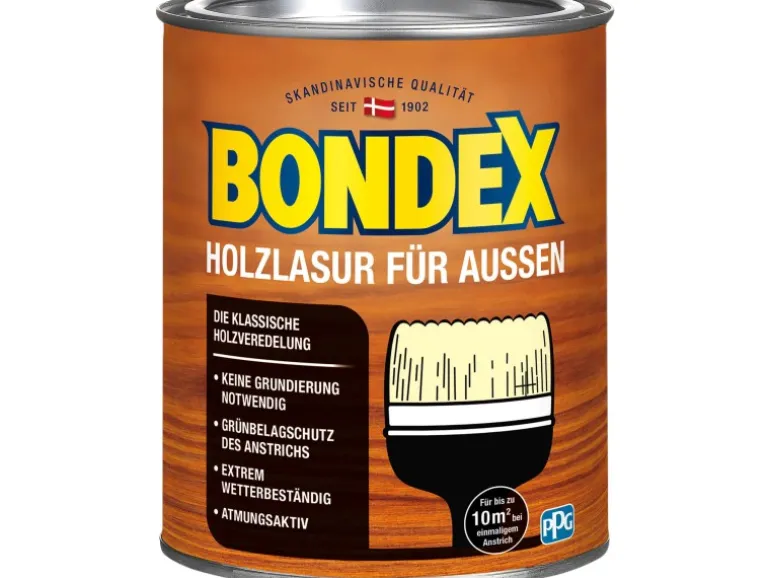 Bondex Holzlasur für Außen Mahagoni seidenglänzend 750 ml