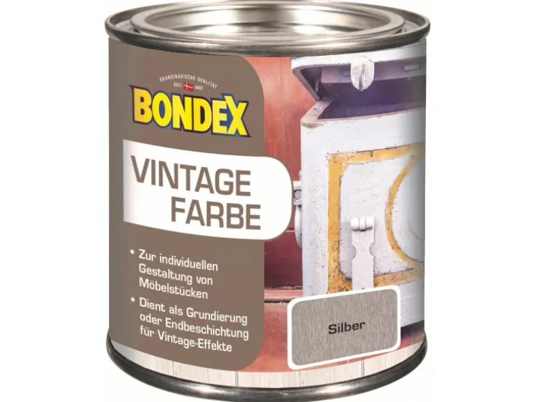 Bondex Vintage Farbe Silber 375 ml