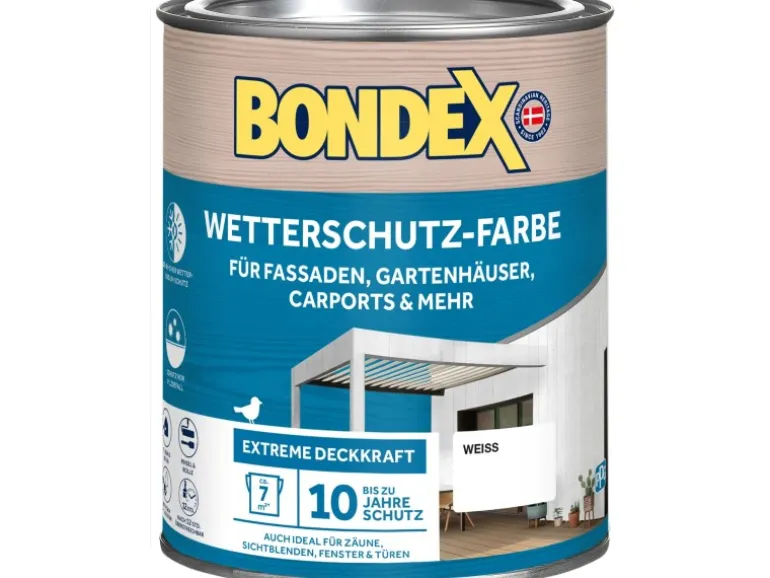 Bondex Wetterschutz-Farbe Weiß 750 ml