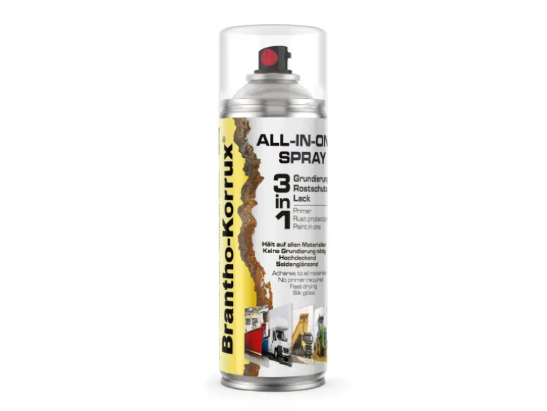 Brantho Korrux 3 in 1 Rostschutzlack All in One 400ml Sprühdose RAL9007 Grau Graualu Seidenglanz