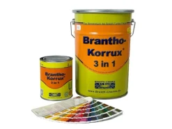 Brantho Korrux 3in1 Rostschutzfarbe Streichlack RAL 3009 - Rotbraun 5L Seidenglanz