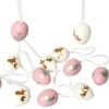 Brauns-Heitmann Behang Eier ca. 4 cm Rosa-Weiß 12 Stück